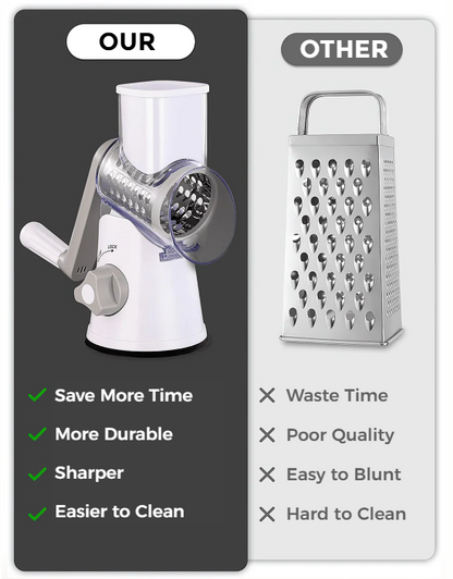 3 in 1 Rotary Grater Vegetable Slicer