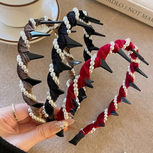 🔥Vintage High Cranium Artificial Pearl Headband (50% OFF)