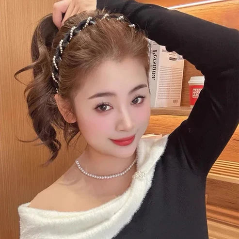 🔥Vintage High Cranium Artificial Pearl Headband (50% OFF)